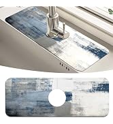 MCALK Blue Kitchen Sink Faucet Mat Splash Guard, Absorbent Quick-Dry Kitchen Sink Mat - Ideal for...
