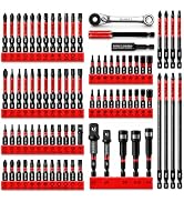 RLVKEAZ 88-Piece Impact Driver &amp; Magnetic Screwdriver Bit Set, S2 Steel Security Torx Hex Phillip...