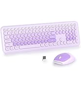 Vumilstek Light Purple Quiet Keyboard and Mouse Wireless(US-X110 Diary Purple)