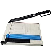 TEXALAN Paper Cutter Letter Size Paper Trimmer 12” Cut Length 12 Sheet Capacity Guillotine Paper ...