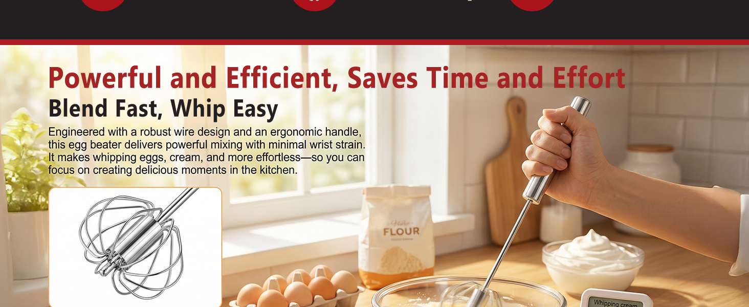 Li&amp;amp;Zhao 2-Pack Automatic Whisk