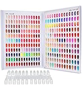 308 Nail Color Chart Display, Nail UV Gel Polish Book Nail Painting Practice Design Board, Fake T...