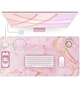 Wireless Charging Mouse Pad, 31.5"x15.8" Large Gaming Desk Mat for Keyboard/Laptop, Waterproof Ul...