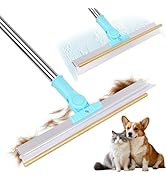 Carpet Rake for Pet Hair Removal, 2 in 1 Pet Hair Remover Tool with Squeegee, Durable Sturdy Dog ...