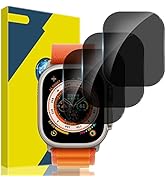 [ 3 Pack ] YMHML Privacy Screen Protector Compatible for Apple Watch Ultra 2 / Ultra 49mm, Temper...