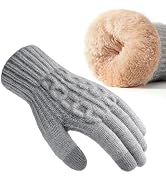Pleneal Winter Gloves - Gloves for Women Cold Weather, Warm Thick Touch Screen Gloves, Dual-Layer...