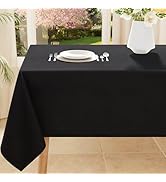 smiry Rectangle Table Cloth, Waterproof Anti Scratch Polyester Tablecloth, Decorative Washable Fa...