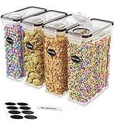 DWËLLZA KITCHEN Cereal Containers Storage Set - Cereal Dispenser Airtight Food Storage Container ...