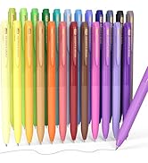 Four Candies Quick Dry Ink Colored Pens Set, 24 Colors Retractable Gel Pen, 0.7mm Fine Point Colo...