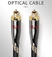 SKW Optical Digital Audio Toslink Cable Home Theater Fiber Optic Male to Male Gold Plated S/PDIF ...