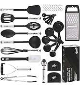 Kitchen Utensils Set 35 PCS Cooking Utensils Set, Nonstick and Heat Resistant Nylon Stainless Ste...