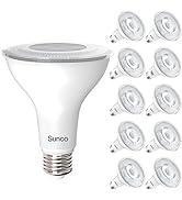 Sunco 10 Pack PAR30 LED Bulbs, Flood Light Outdoor Indoor 75W Equivalent 11W, Dimmable, 3000K War...