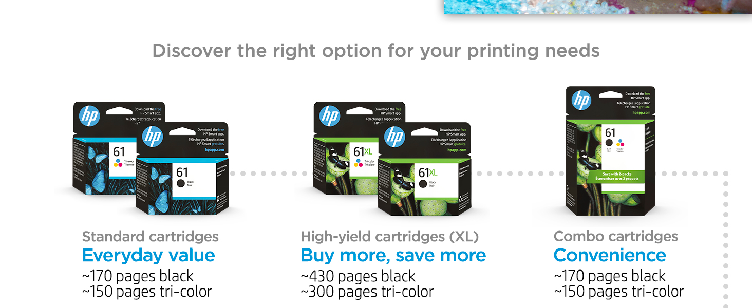 original hp 61 ink standard high-yield multipack cartridges Instant Ink value