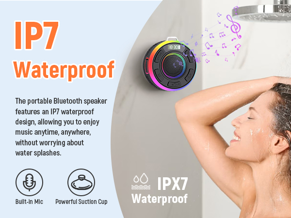 waterproof bluetooth speaker shower