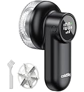 coldSky Rechargeable Fabric Shaver, Lint Shaver with Digital Display, Sweater Shaver with 6-Leaf ...