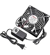Wathai 120mm x 38mm 110V 220V AC Powered Axial Fan ,12V Variable Speed Controller with AC Plug ,f...