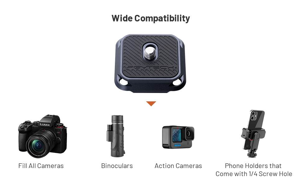compatible with cameras/binoculars/actioncameras/phone holders