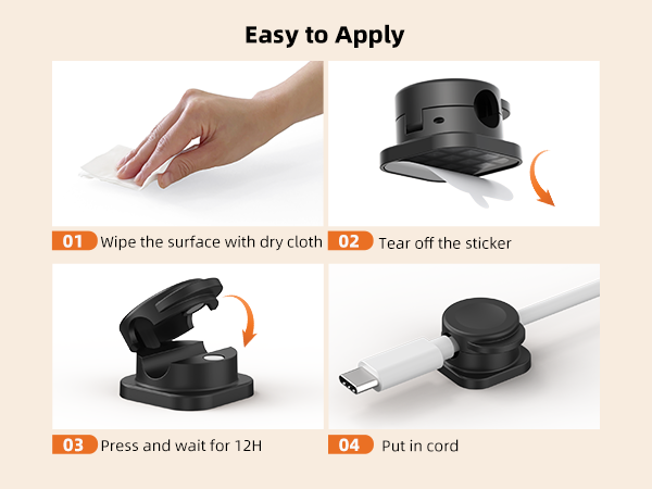 cord holder for nightstand cable clips
