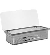 Operitacx Flatware Plastic Tray with Lid Kitchen Cutlery and Utensil Drawer Organizer Silverware ...