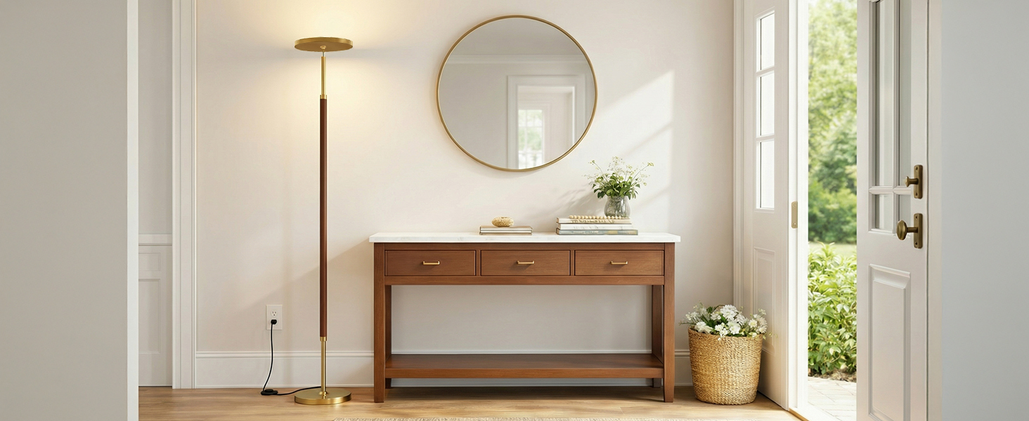 floor lamp in entryway
