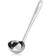 HIFIND Large Ladle Spoon 10.6 Inches Stainless Steel, Heavy Duty Polished Cooking Utensil, Kitche...