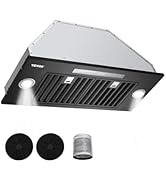 VEVOR Range Hood Insert, 30 Inch Built-in Kitchen Vent Hood, 800CFM Steel Stove Hood, with Gestur...