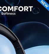 TuneFlux Bluetooth Headphones,70H Playtime Bluetooth 6.0 Wireless Headphones,3 EQ Music Modes Fol...
