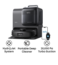 eufy C28 Robot Vacuum Cleaner and Mop Combo, 15,000 Pa, HydroJet Roller Mop