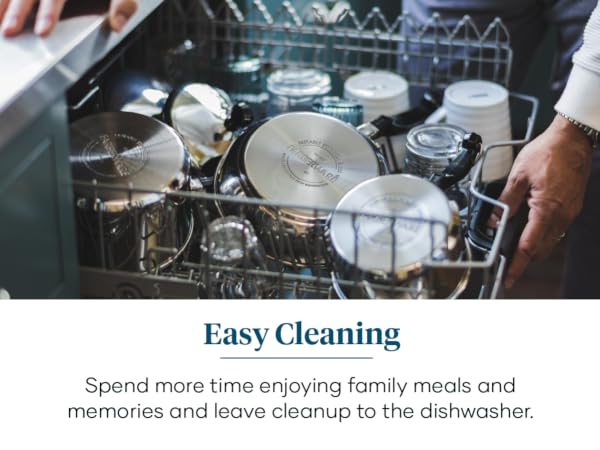 Spend time enjoying family meals - leave cleanup to the dishwasher.