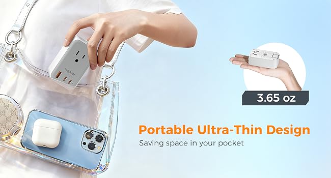 Ultra Thin International Plug Adaptor