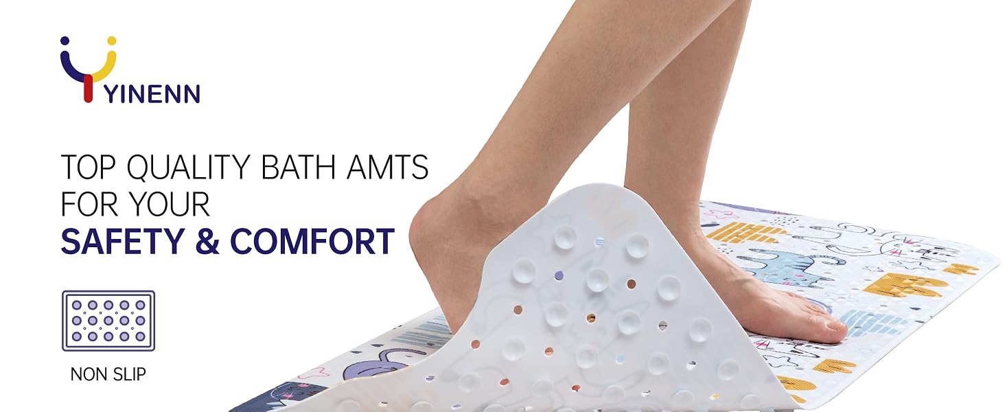 shower safety bath mat tub bath plastic extra large suction cup soft resistant