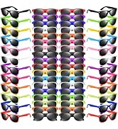 NEBURORA Neon Sunglasses Bulk Classic Retro Multicolor Party Sunglasses for Goody Bag Fillers Men...