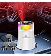Smart Car Air Freshener with RGB Ambient Light &amp; Starry Ceiling, Car Diffuser with Smart Spray Mo...