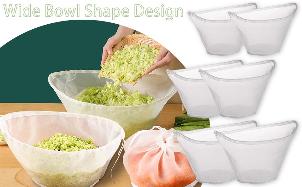 6 Pack Reusable Nylon Mesh Strainer Bags