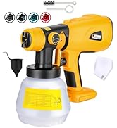 GRVODFRTA Cordless Paint Sprayer Compatible with DeWalt 20V MAX Battery 1000ml Capacity HVLP Spra...
