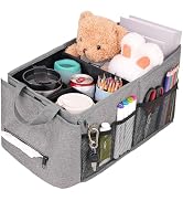 HEYSKAY Car Seat Organizer-Passenger Seat Organizer, Collapsible Small Car Seat Organizer for Con...