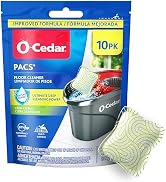 O-Cedar PACS Floor Cleaner, Crisp Citrus Scent – 10 Count | Enzyme-Powered Pods for Streak-Free C...
