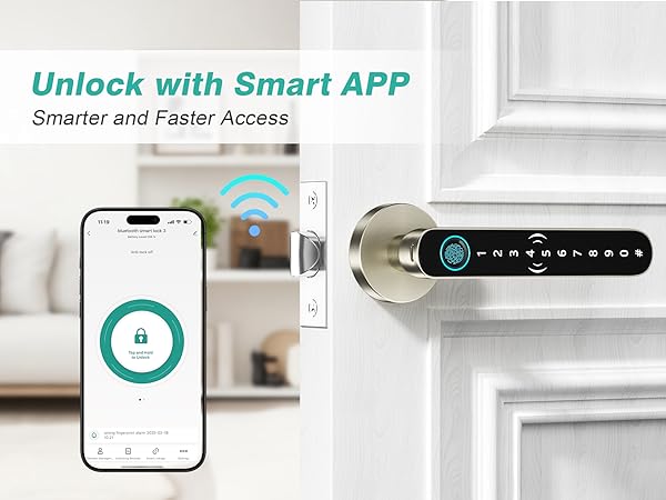 smart lock with handle