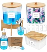 Liquid Laundry Detergent Dispenser, 10 Set Laundry Room Organization Laundry Pods Container &amp; Dry...