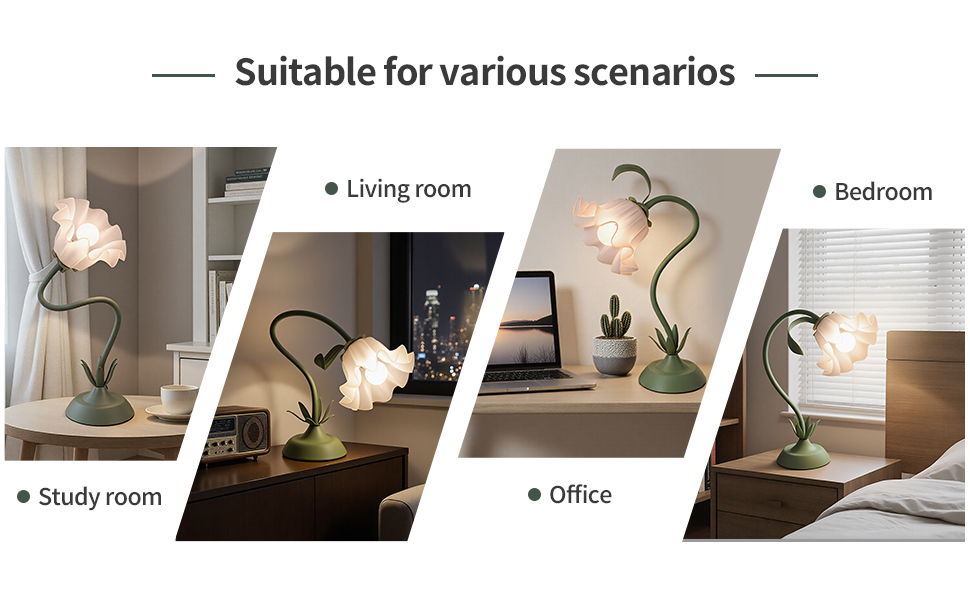 Flower Table Lamp for Bedroom