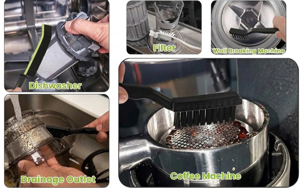 8 Pack Multi-Purpose Washing Machine cleaner Brush Set