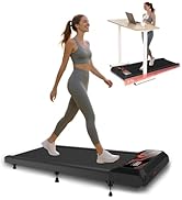 Treadmill Under Desk with Incline for Home and Office,Walking Treadmill with Remote Control and L...