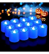 5plots 24Pack Blue Flameless Votive Candles, Fake Electric Candles | 100 Hours LED Tealights, AG1...