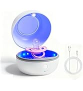 ALLGLAM Portable Pacifier Sterilizer Box, USB Rechargeable Sterilize Case, 3-Minute High Efficien...