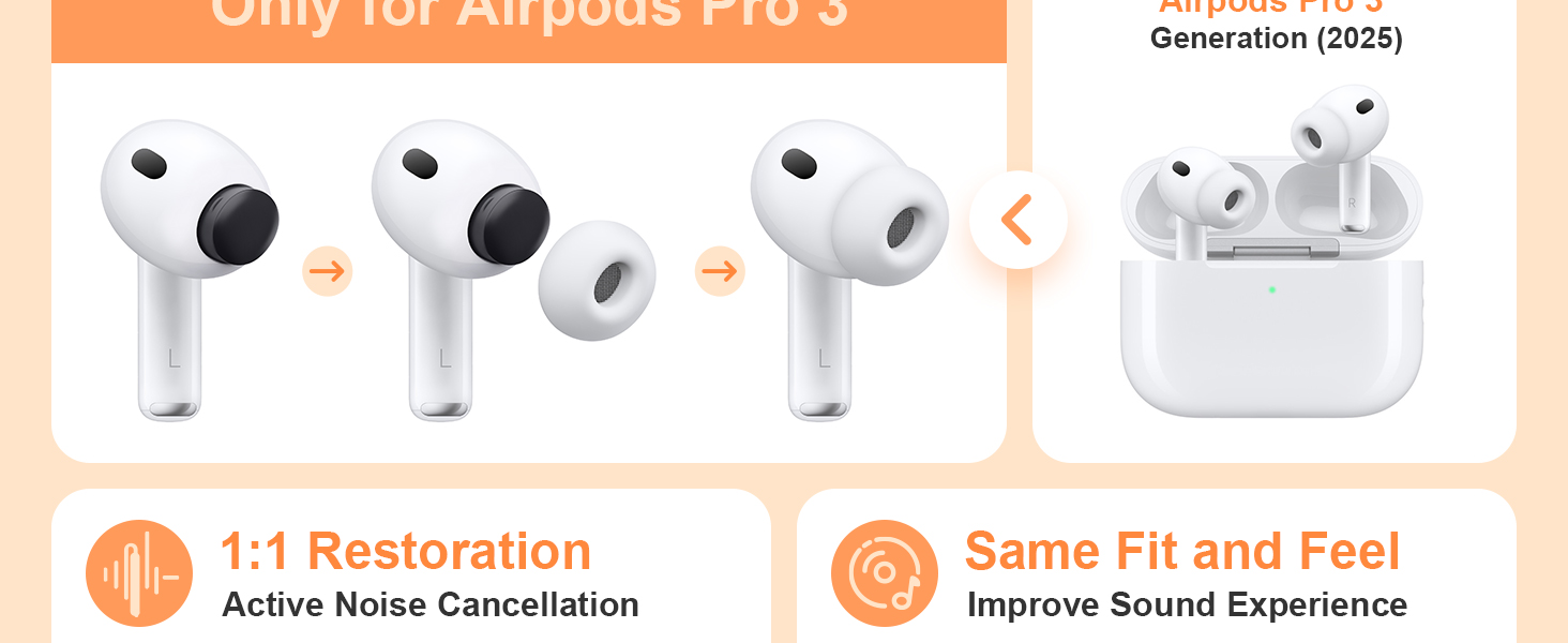 replacement ear tips for airpods pro 3
