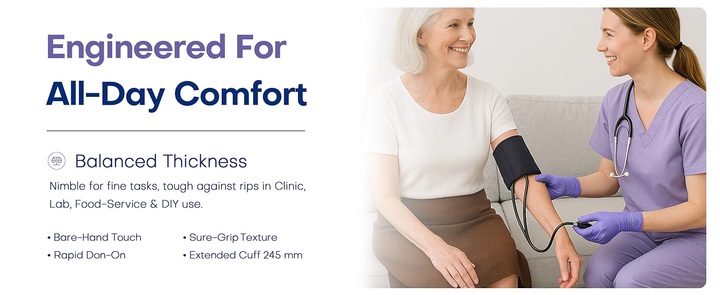 Supmedic 3.5 mil ultra soft medical gloves series. engineered for all day comfort