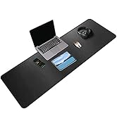 ZORESYN 3XL Longer Mouse Pads (55.1" x 15.7") - PU Leather Extended Large Gaming Mousepad Desk Ma...
