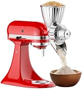 Grain Mill Attachment for KitchenAid Stand Mixer, 9-Level Adjustable Flour Mill Grinder, Food-Gra...