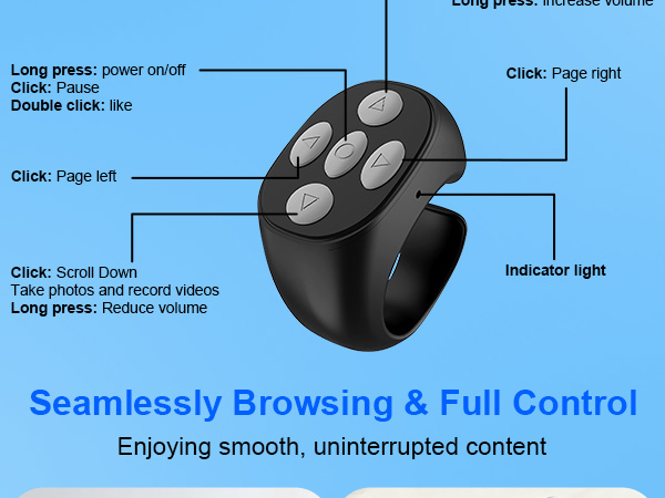 camera shutter scroller remote