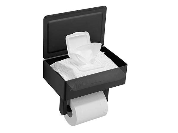 toilet paper holder with wipes